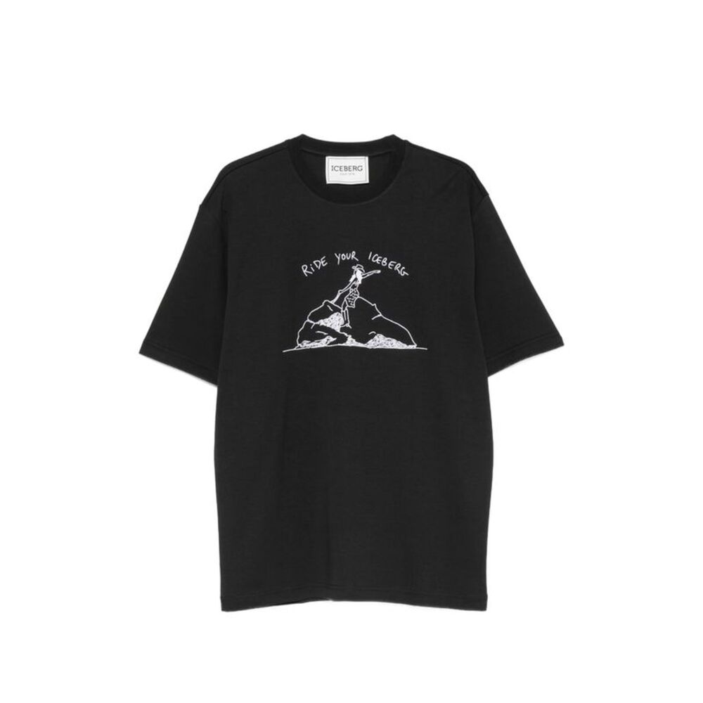 Iceberg Black T-Shirts & Vests - T-Shirts Men